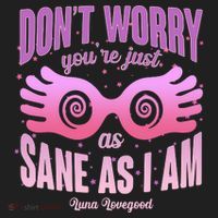 Don't Worry You're Just As Sane As I Am Luna Lovegood Kids Plaid Pajama Set thumb 2