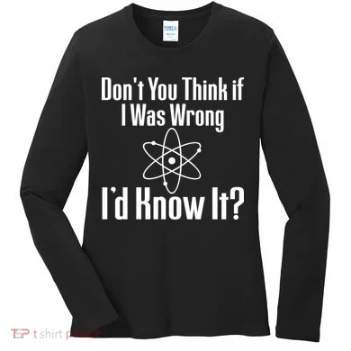 Don't You Think That If I Was Wrong I'd Know It? Women's Long Sleeve Shirt