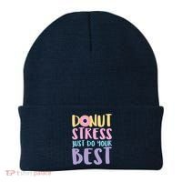 Donut Stress Just Do Your Best Beanie thumb 0