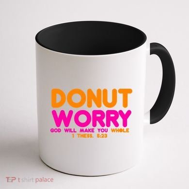 Donut Worry Coffee Mug back