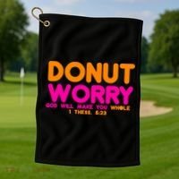 Donut Worry Golf Towel thumb 1