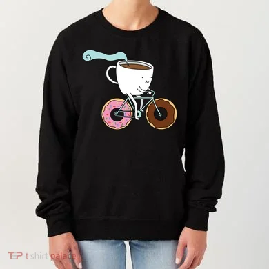 Donuts Coffee Bicycle  Women's Sweatshirt