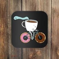 Donuts Coffee Bicycle  Coaster thumb 0
