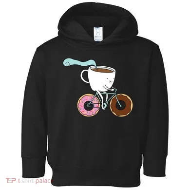 Donuts Coffee Bicycle Toddler Hoodie