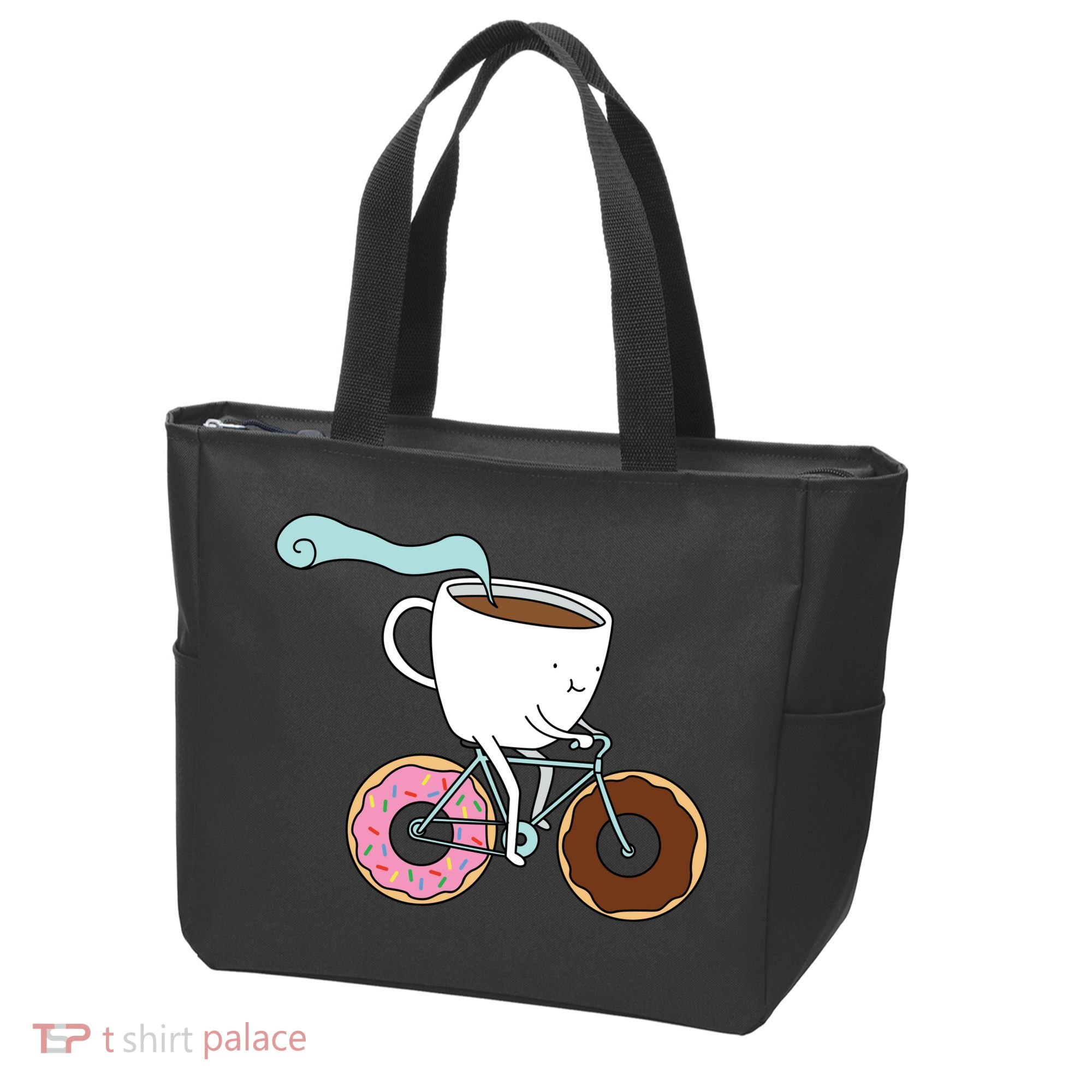 Donuts Coffee Bicycle  Tote Bag