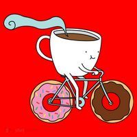 Donuts Coffee Bicycle  Santa Hat thumb 1
