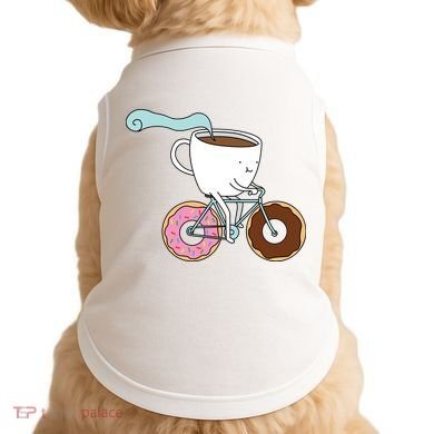 Donuts Coffee Bicycle  Doggie Tank
