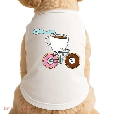 Donuts Coffee Bicycle  Doggie Tank