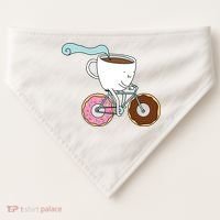 Donuts Coffee Bicycle  USA-Made Doggie Bandana thumb 0