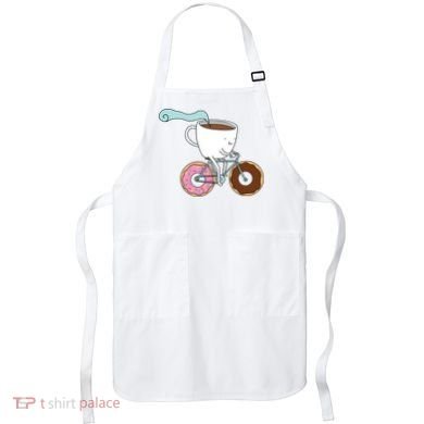 Donuts Coffee Bicycle  Apron