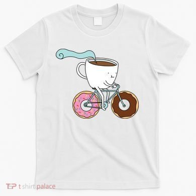 Donuts Coffee Bicycle  T-Shirt