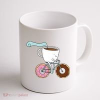Donuts Coffee Bicycle  Coffee Mug thumb 1