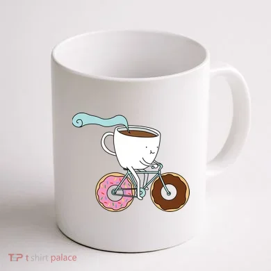 Donuts Coffee Bicycle  Coffee Mug back