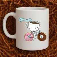 Donuts Coffee Bicycle  Coffee Mug thumb 2
