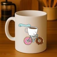 Donuts Coffee Bicycle  Coffee Mug thumb 4