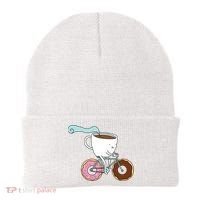 Donuts Coffee Bicycle  Beanie thumb 0