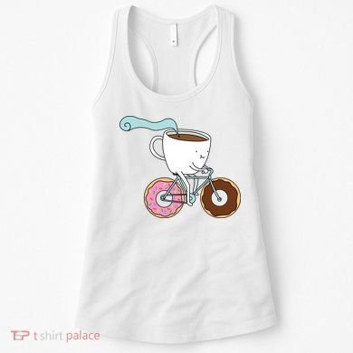 Donuts Coffee Bicycle  Women's Tank Top