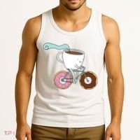 Donuts Coffee Bicycle  Tank Top thumb 3