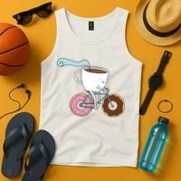 Donuts Coffee Bicycle  Tank Top thumb 4