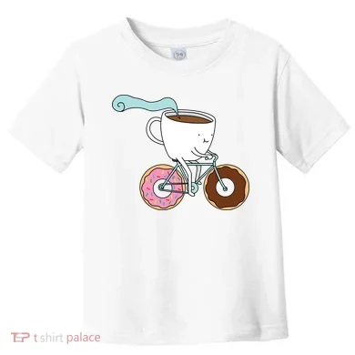Donuts Coffee Bicycle Toddler T-Shirt