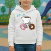 Donuts Coffee Bicycle  Kids Hoodie thumb 3