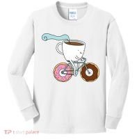 Donuts Coffee Bicycle  Kids Long Sleeve Shirt thumb 0