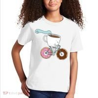 Donuts Coffee Bicycle  Kids T-Shirt thumb 2