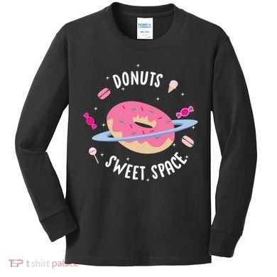 Donuts Sweet Space  Kids Long Sleeve Shirt
