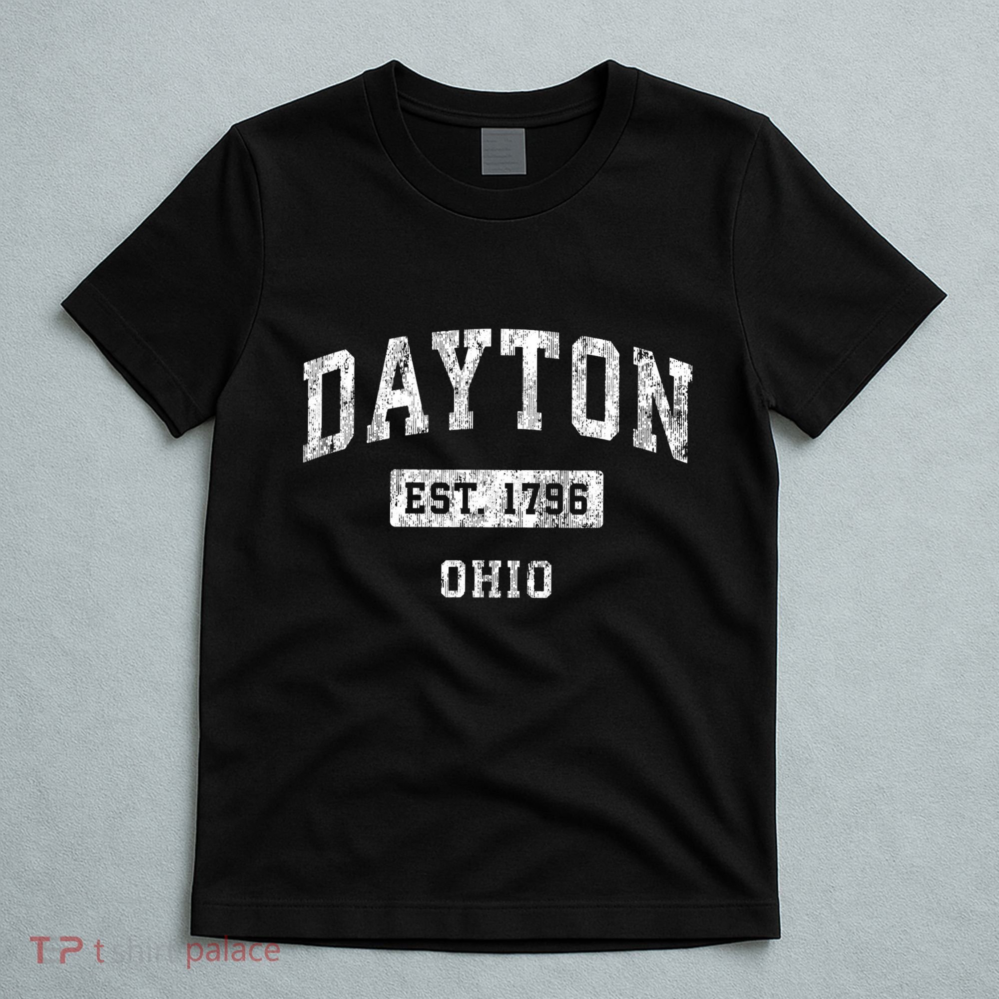 Dayton Ohio Oh Vintage Established Sports T-Shirt