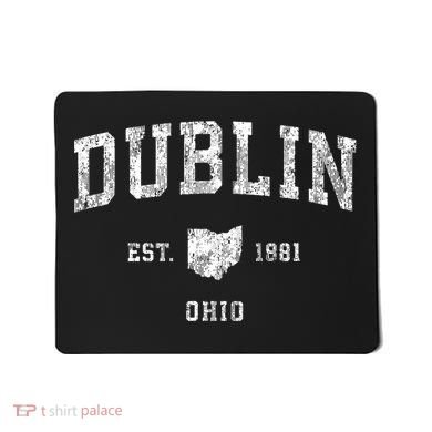 Dublin Ohio Oh Vintage Athletic Sports Design Mousepad
