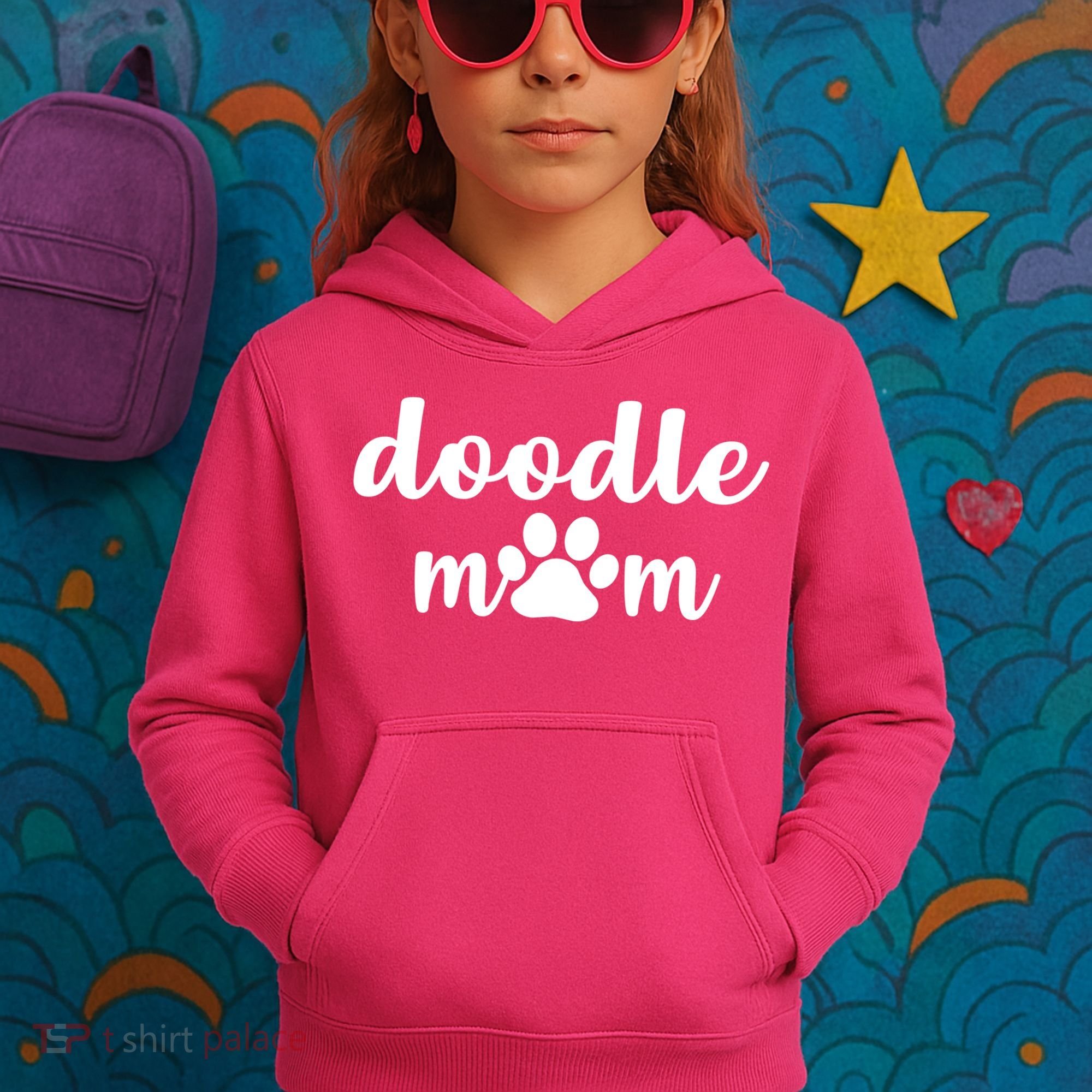 Doodle Mom Dog Mother Kids Hoodie