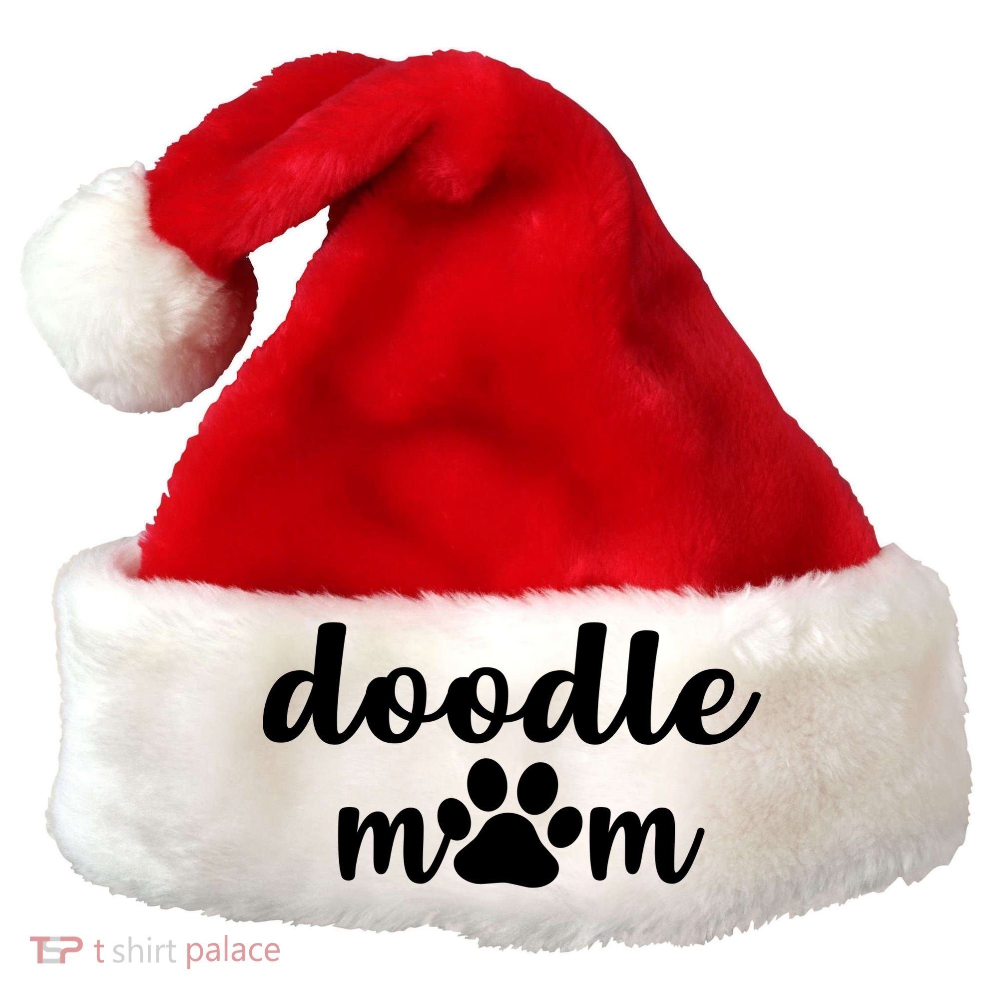 Doodle Mom Dog Mother Santa Hat