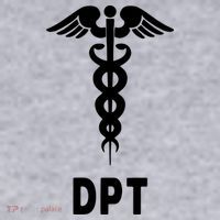 Doctor Of Physical Therapy DPT Caduceus Symbol Gifts Women's Racerback Cropped Tank thumb 2
