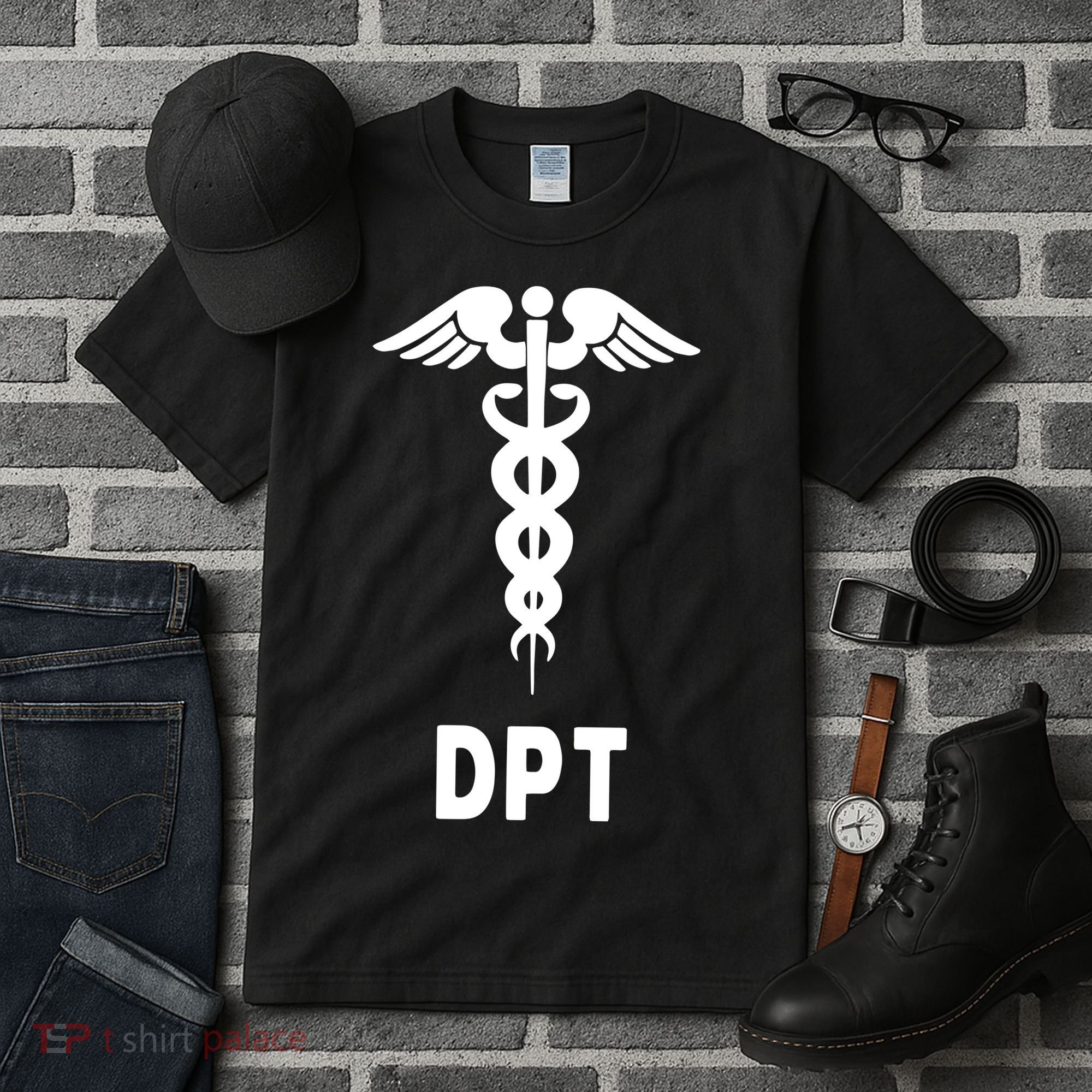 Doctor Of Physical Therapy DPT Caduceus Symbol Gifts Tall T-Shirt