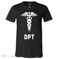 Doctor Of Physical Therapy DPT Caduceus Symbol Gifts V-Neck T-Shirt thumb 0
