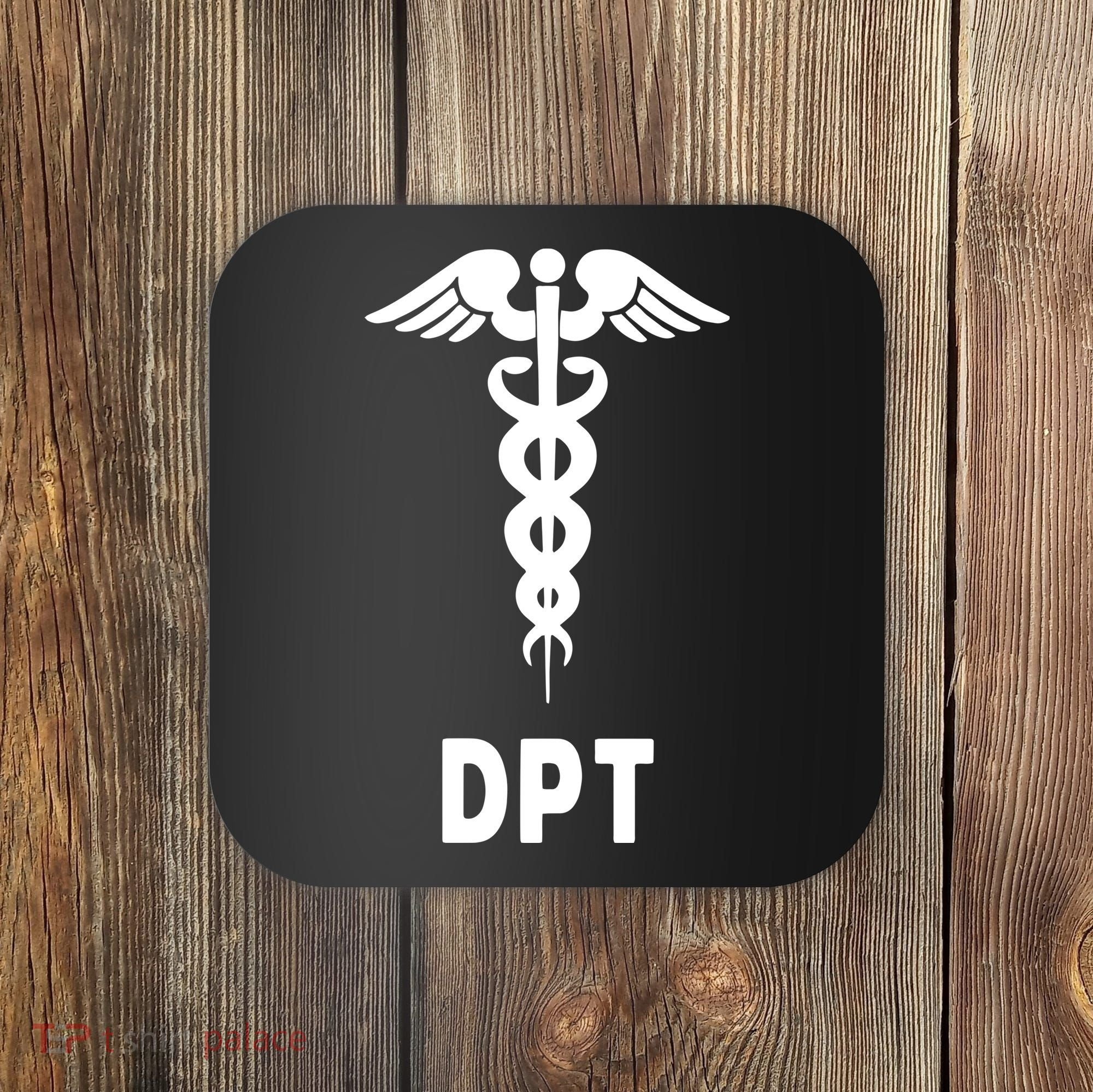 Doctor Of Physical Therapy DPT Caduceus Symbol Gifts Coaster