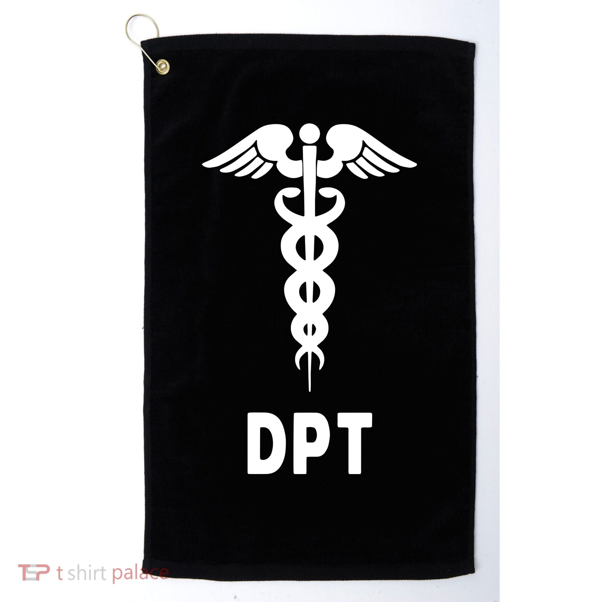 Doctor Of Physical Therapy DPT Caduceus Symbol Gifts Golf Towel