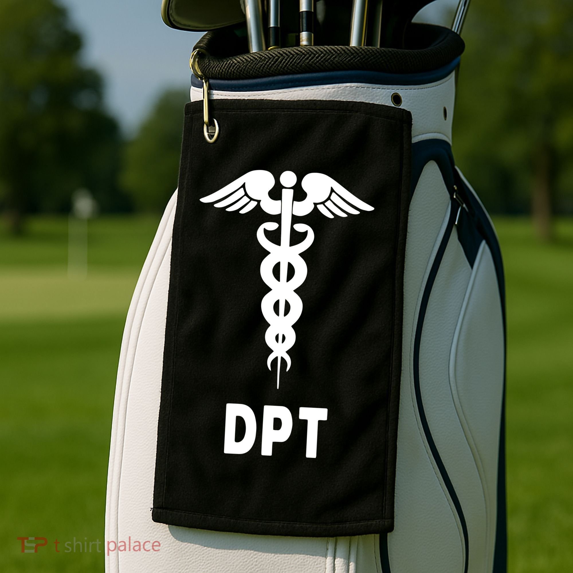 Doctor Of Physical Therapy DPT Caduceus Symbol Gifts Golf Towel
