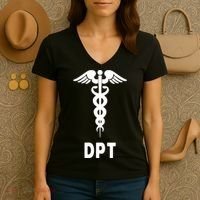 Doctor Of Physical Therapy DPT Caduceus Symbol Gifts Women's V-Neck T-Shirt thumb 3