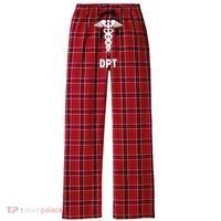 Doctor Of Physical Therapy DPT Caduceus Symbol Gifts Women's Flannel Plaid Pajama Pants thumb 0