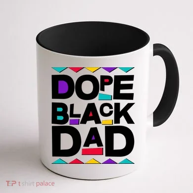 Dope Black Dad Coffee Mug back