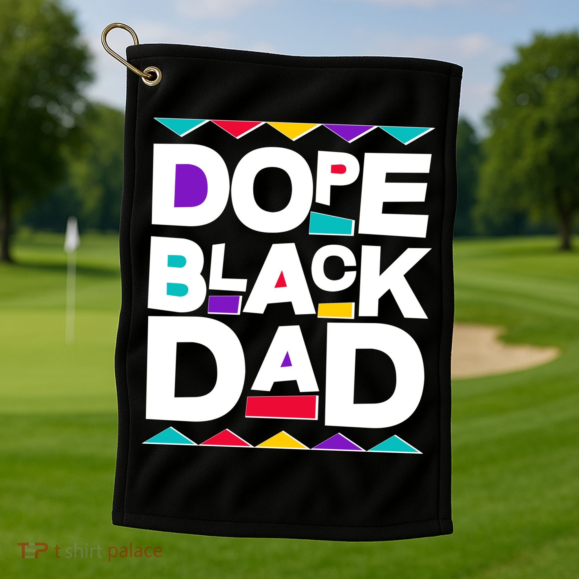 Dope Black Dad Golf Towel