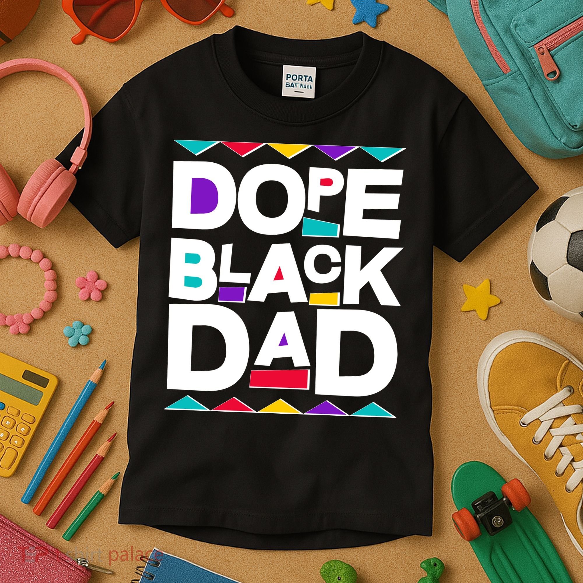 Dope Black Dad Kids T-Shirt