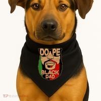 DOPE Black Dad Father's Day USA-Made Doggie Bandana thumb 1