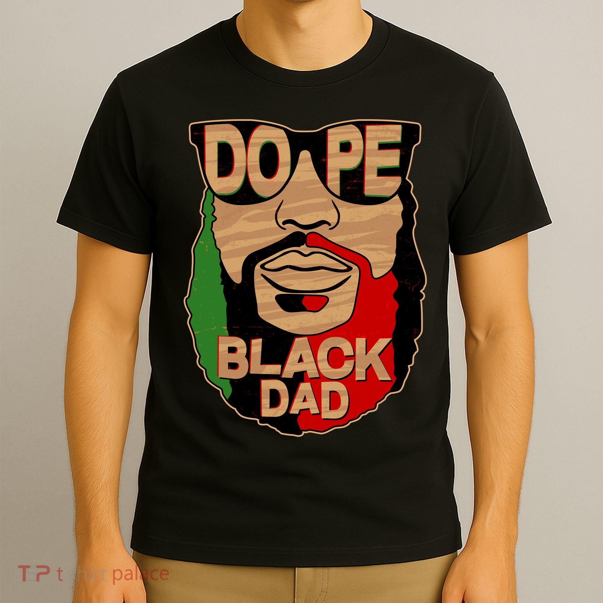 DOPE Black Dad Father's Day T-Shirt