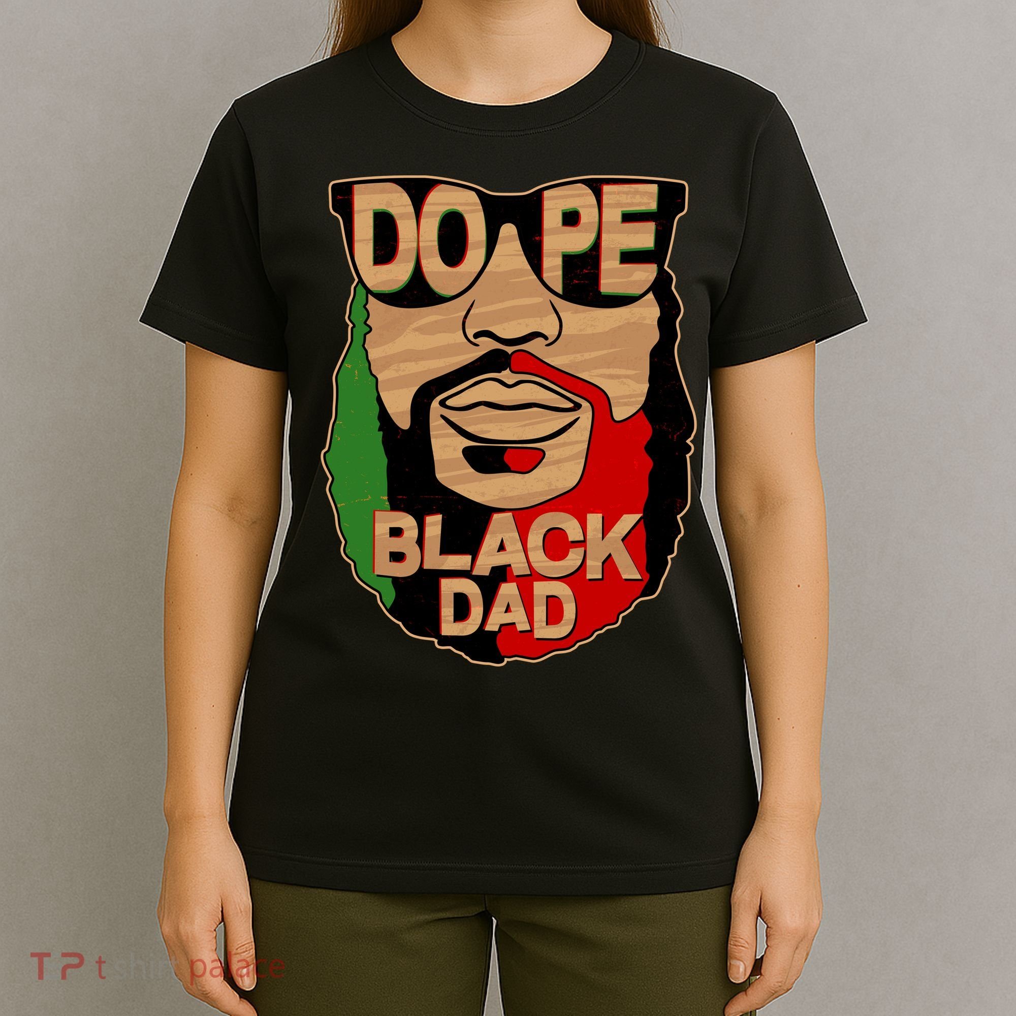 DOPE Black Dad Father's Day T-Shirt