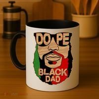 DOPE Black Dad Father's Day Coffee Mug thumb 4