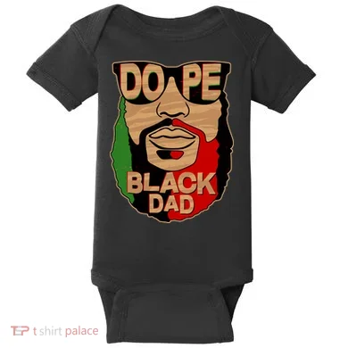 DOPE Black Dad Father's Day Baby Bodysuit