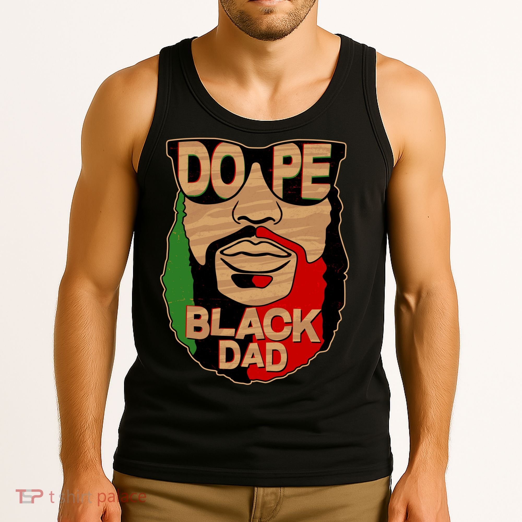 DOPE Black Dad Father's Day Tank Top