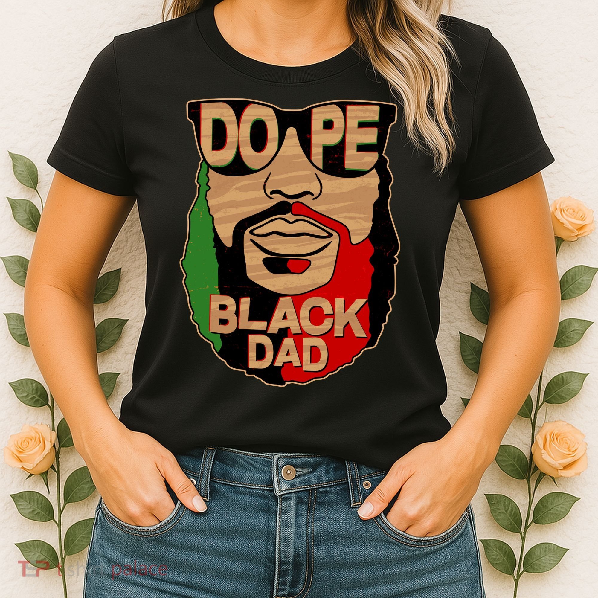 DOPE Black Dad Father's Day Women's T-Shirt